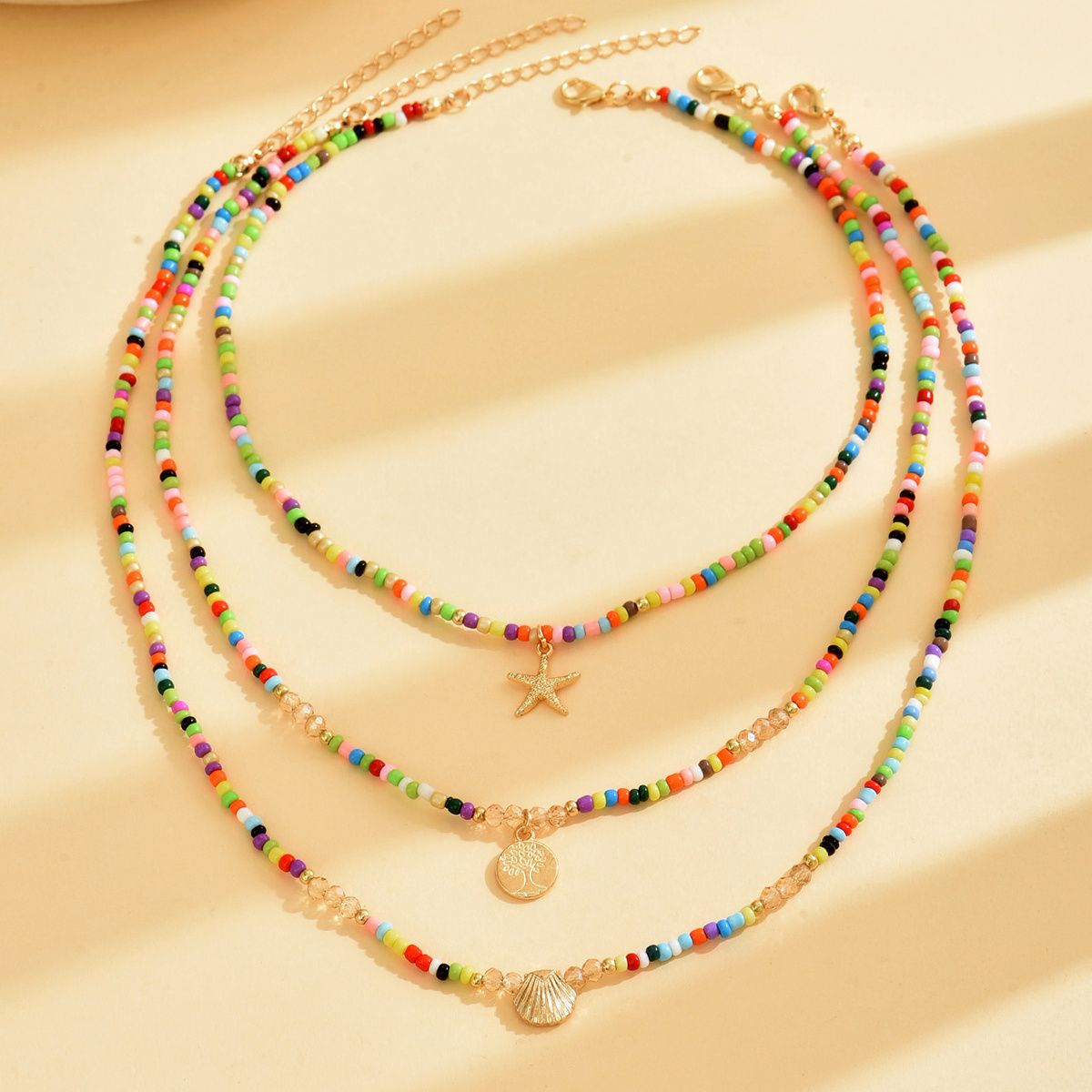 Bohemian Summer Ocean Style Shell Starfish Choker Necklace